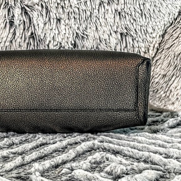 GUC - COACH MINI TURNLOCK BOROUGH BAG W/WOVEN CHAIN IN METALLIC LEATHER (33619) - Picture 8 of 13